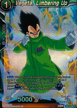 Vegeta, Limbering Up