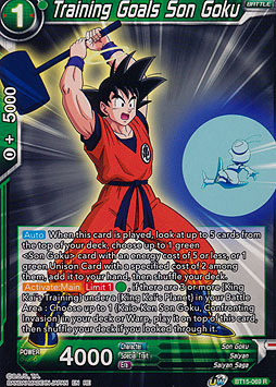 Training Goals Son Goku
