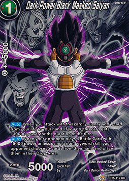Dark Power Black Masked Saiyan