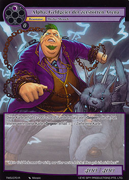 Alpha, Geldgeier der zerstörten Arena