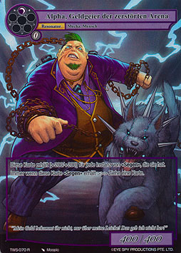 Alpha, Geldgeier der zerstörten Arena