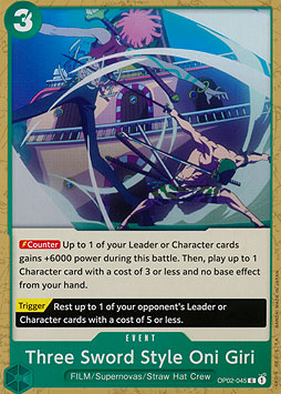 Three Sword Style Oni Giri