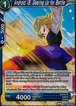 Android 18, Gearing Up for Battle