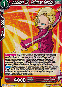 Android18, Selfless Savior