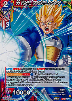 SS Vegeta, Immediate Response