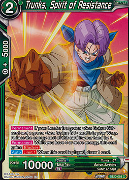 Trunks, Spirit of Resistance