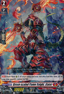 Green-scaled Flame Knight, Statol