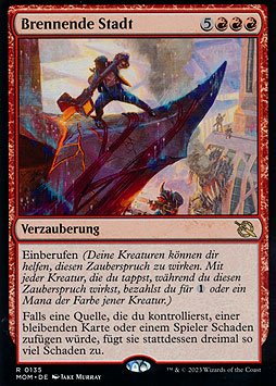 Brennende Stadt