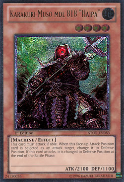 Yu-Gi-Oh! Karakuri Muso Mdl 818 "Haipa" Card (STOR-EN083) - Storm Of Ragnarok 1st Edition Ultra Rare