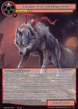 Einsamer Wolf vom Purpurmond