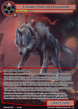 Einsamer Wolf vom Purpurmond
