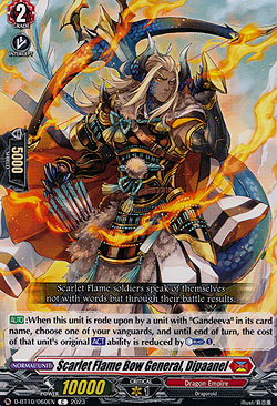 Scarlet Flame Bow General, Dipanel