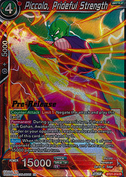 Piccolo, Prideful Strength