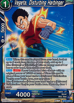 Vegeta, Disturbing Harbinger