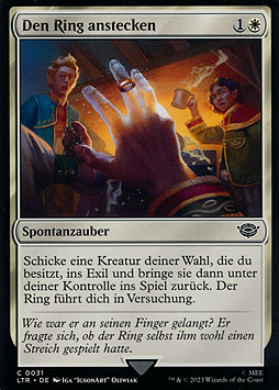 Den Ring anstecken