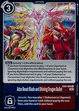 Adze Beast Blade and Shining Dragon Bullet