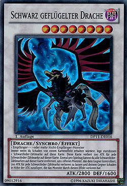 Schwarz geflügelter Drache