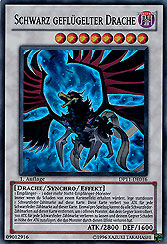 Schwarz geflügelter Drache