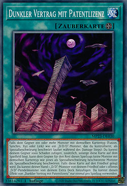 Dunkler Vertrag mit Patentlizenz