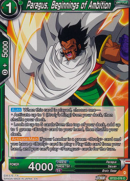 Paragus, Beginnings of Ambition