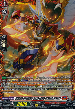 Blazing Heavenly Slash Equip Dragon, Drahas
