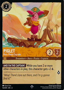 Piglet - Pooh Pirate Captain