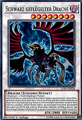 Schwarz geflügelter Drache