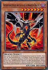 Niederträchtiger rotäugiger schwarzer Drache