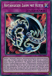 Rotäugiger Zahn mit Kette