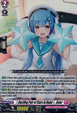 Dazzling Pair of Stars in Hand, Aster