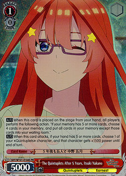 The Quintuplets After 5 Years, Itsuki Nakano
