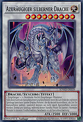 Azuräugiger silberner Drache