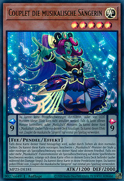 Couplet die musikalische Sängerin