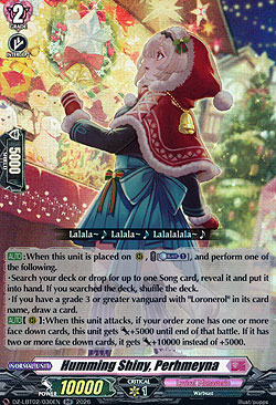 Humming Shiny, Perhmeyna