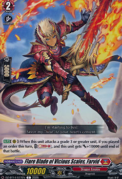 Flare Blade of Vicious Scales, Farvid