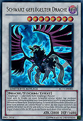 Schwarz geflügelter Drache