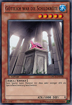 Göttlich war die Schildkröte